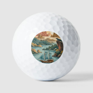 Retro Komodo-eiland Indonesië Golfballen