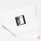 Retro konijn en scroll bookplate Sticker (Envelop)