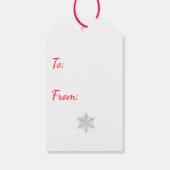 RETRO KONIJN MET KERSTMUTS KAARTJE CADEAULABEL (Achterkant)