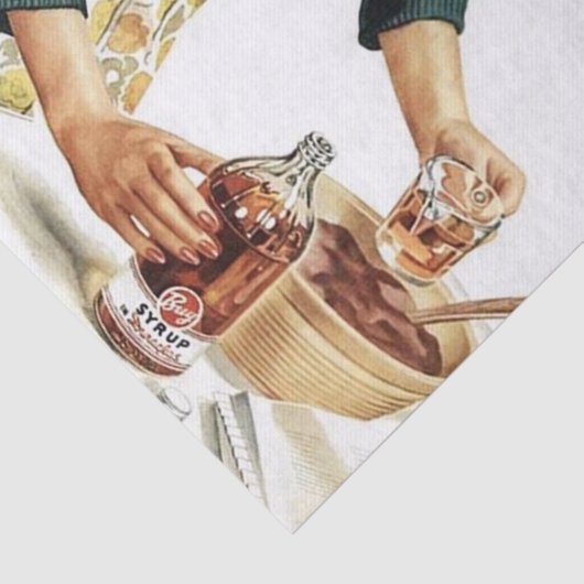 retro  kookdame ontkoppeling tissuepapier (Detail)