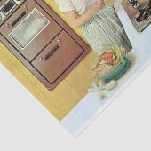 retro kookdame ontkoppeling tissuepapier (Detail)