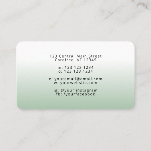 Retro kookgerei persoonlijke chef-kok visitekaartje (Achterkant)