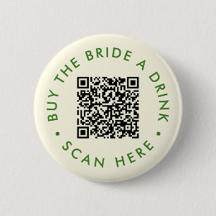 Retro Koop de Bruid een Drink Bachelorette Party Q Ronde Button 5,7 Cm