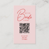 Retro Koop de Bruid een Drink Bachelorette QR Code Informatiekaartje (Voorkant)