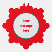 retro  Koppel bericht toevoegen Ornament Kaart (Achterkant)