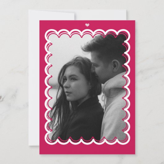 Retro Koppel Bruiloft Invitatie Kaart (Achterkant)