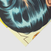 Retro koppel houdt van strips tissuepapier (Detail)