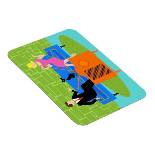 Retro Koppel met Cat Flexibele Magneet (Rechterzijde)