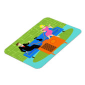 Retro Koppel met Cat Flexibele Magneet (Linkerzijde)