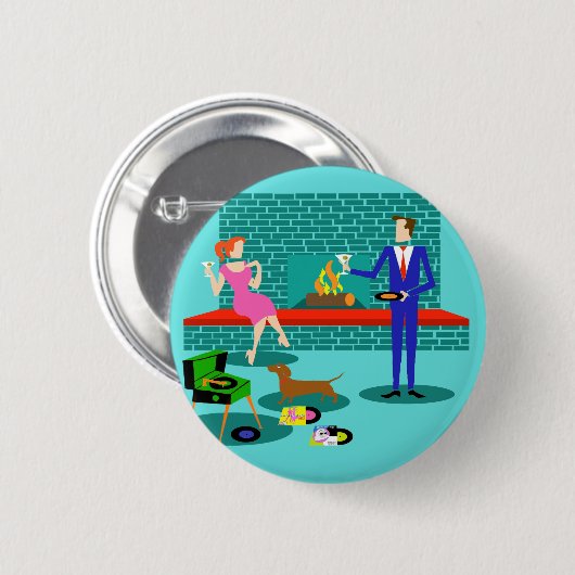 Retro Koppel met Dog Button (Voorkant /achterkant)