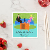  Retro Koppel met Kat Papier Servetten (Insitu)