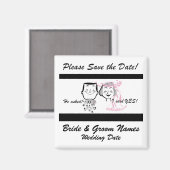 Retro Koppel Sla de Datum Magneet op (Voorkant / Achterkant)