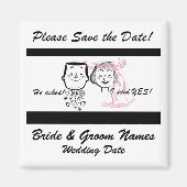 Retro Koppel Sla de Datum Magneet op (Voorkant)