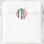 Retro korset lingerie bruiloft roze sticker (Tas)