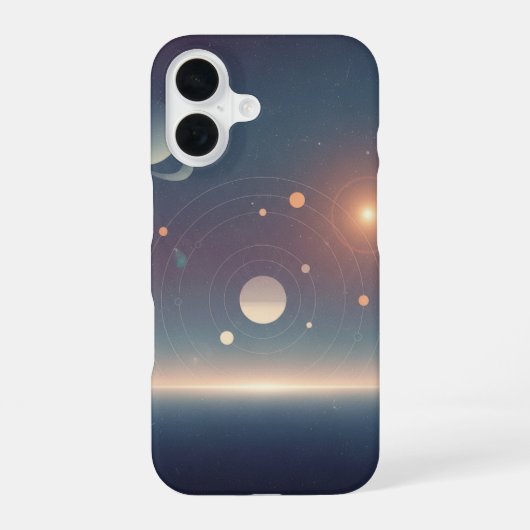 Retro Kosmisch Baandiagram iPhone 16 Hoesje (Achterkant)
