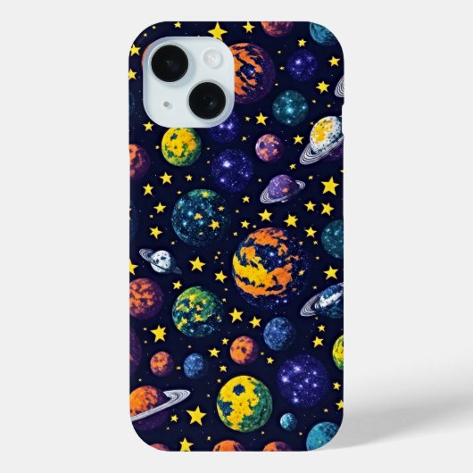 Retro Kosmische Bliss - Hemelse Harmonie Case-Mate iPhone Case (Achterkant)