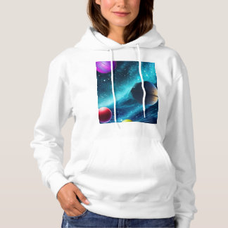 Retro kosmische multiversum galactische grafische hoodie