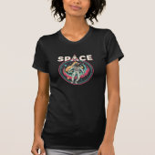 Retro Kosmische Ruimtevaarder Ruimte Kunst T-shirt (Voorkant)