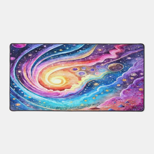 RETRO KOSMISCHE WATERVERF BUITENRUIMTE ONTWERP BUREAUMAT (Voorkant)