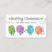 Retro krabbelgaren breinaald visitekaartje (Voorkant)