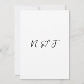 Retro krabbelhand getekend geschreven unieke bruil kaart (Achterkant)