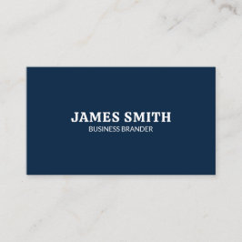 Retro Krachtig Minimalistisch Blauw QR Code Zakeli Visitekaartje