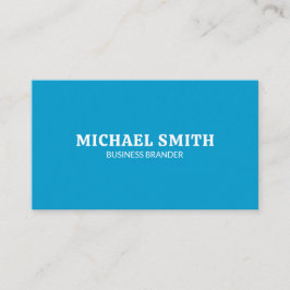 Retro Krachtig Minimalistisch Cyan QR Code Zakelij Visitekaartje