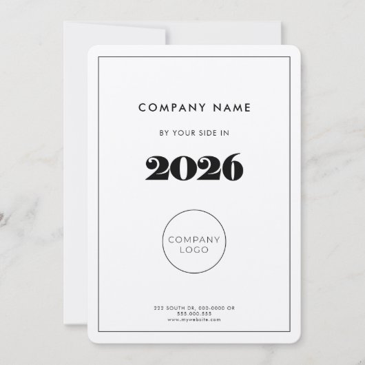 Retro kraft 2023 kalender bedrijfsactiviteiten feestdagenkaart (Voorkant)