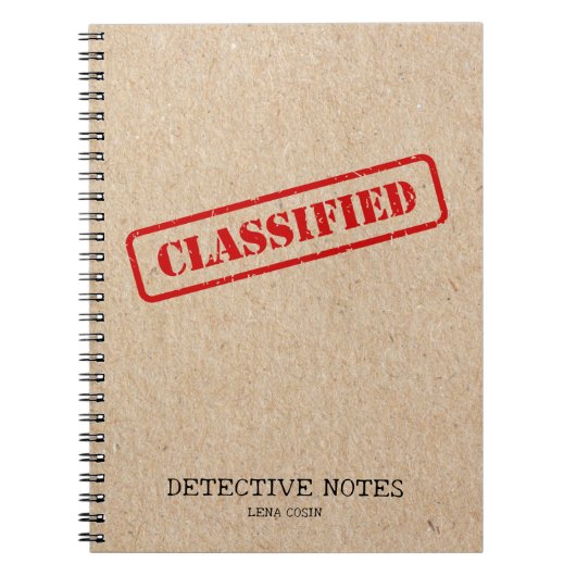 Retro Kraft True Crime Case Logboek Notitieboek (Voorkant)
