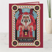 Retro  Krampus & de oude, donkere kerst Kaart (Voorkant)