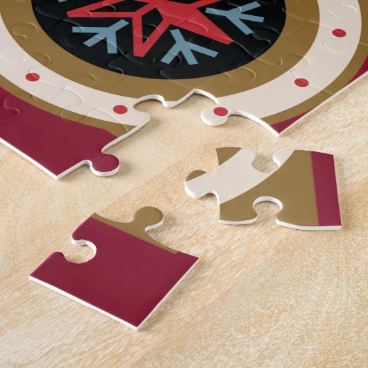 Retro  Krampus & de oude, donkere kerst Legpuzzel (Zijkant)