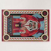 Retro Krampus & de oude, donkere kerst Legpuzzel (Horizontaal)