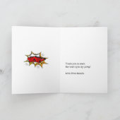 Retro krant verjaardagsfeestfoto bedankkaart (Binnen)