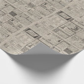  Retro Krantencadeaus Cadeaupapier (Hoek)