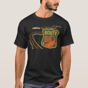 Retro krijg je trappen op Route 66 T-shirt