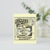 Retro krijgt Lucky Beer Card (nieuw en verbeterd) Briefkaart (Staand voorkant)