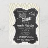 Retro krijtbord; Beige Chevron; zig zag Kaart (Voorkant / Achterkant)