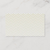 Retro krijtbord; Beige Chevron; zig zag Visitekaartje (Achterkant)