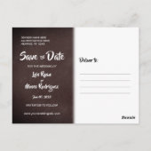 Retro Krijtbord Cupido's Save the Date Briefkaart (Achterkant)