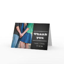 Retro Krijtbord Koppels Foto Trouw Dank Je