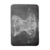 Retro krijtbord scripts victoriaanse lingerie kors badmat (Voorkant Verticaal)
