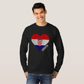 Retro Kroatische vlag T-shirt (Voorkant volledig)