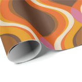 Retro krommen naadloos patroon. Stijlscherm van 70 Cadeaupapier (Rol Hoek)