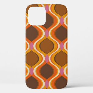 Retro krommen naadloos patroon. Stijlscherm van 70 Case-Mate iPhone Case