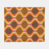 Retro krommen naadloos patroon. Stijlscherm van 70 Fleece Deken (Voorkant (Horizontaal))