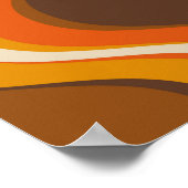 Retro krommen naadloos patroon. Stijlscherm van 70 Poster (Hoek)