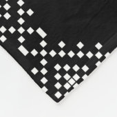 Retro  kruissteek waterverf rozen fleece deken (Hoek)