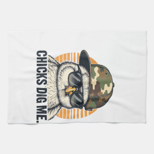 Retro Kuikens Vinden Mij Pasen Camo Peuter Jongens Theedoek