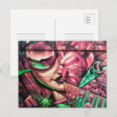 Retro kunst ansichtkaarten-tekst gepersonaliseerd briefkaart (Voorkant / Achterkant)