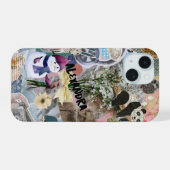 Retro Kunst Collage Hoesje iPhone 15 Case (Achterkant horizontaal)